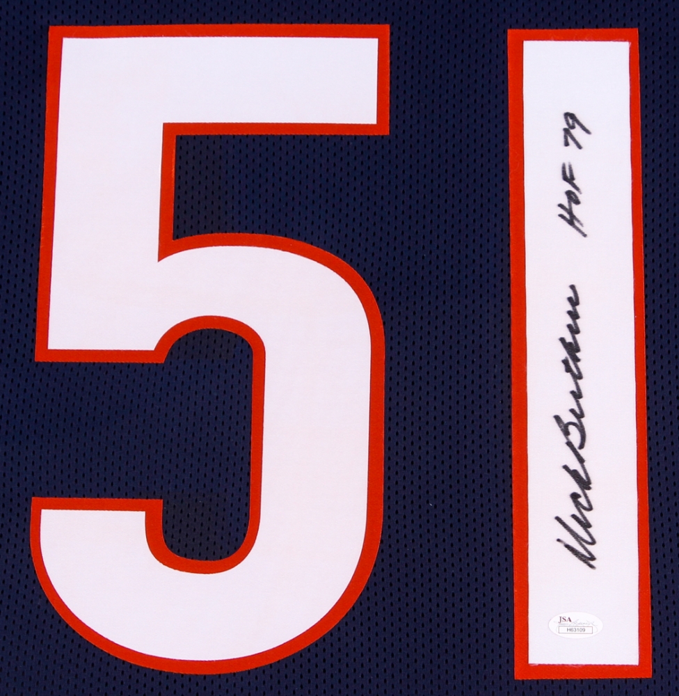 Dick Butkus Signed Bears 35x43 Custom Framed Jersey Inscribed "HOF 79" (JSA COA) at PristineAuction.com Dick Butkus Signed Bears 35x43 Custom Framed Jersey Inscribed "HOF 79" (JSA COA) at PristineAuction.com