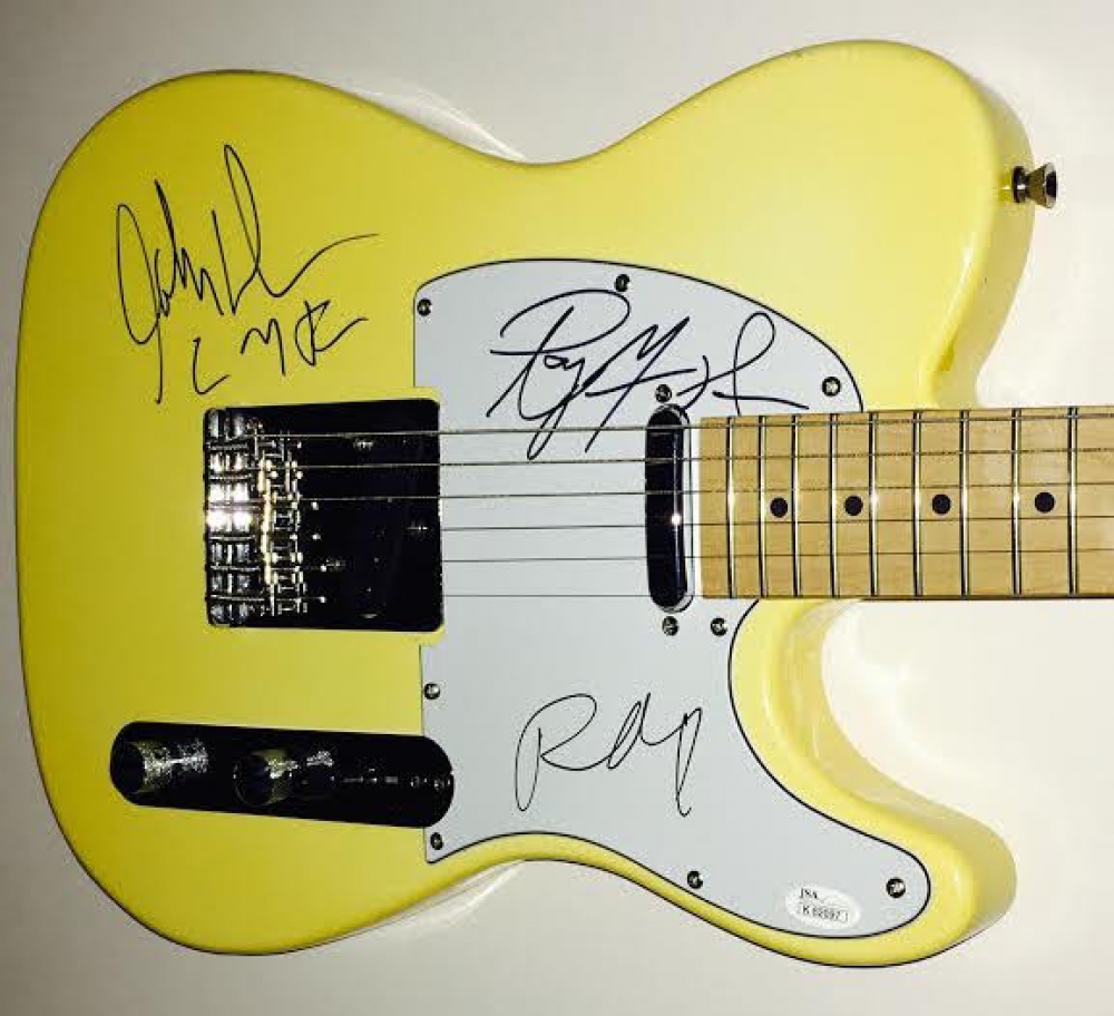 Robby Krieger, Ray Manzarek & John Densmore Signed FullSize Huntington Electric Guitar