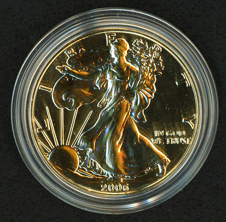 2006 LE Custom Walking Liberty Silver Dollar with Case at PristineAuction.com 2006 LE Custom Walking Liberty Silver Dollar with Case at PristineAuction.com