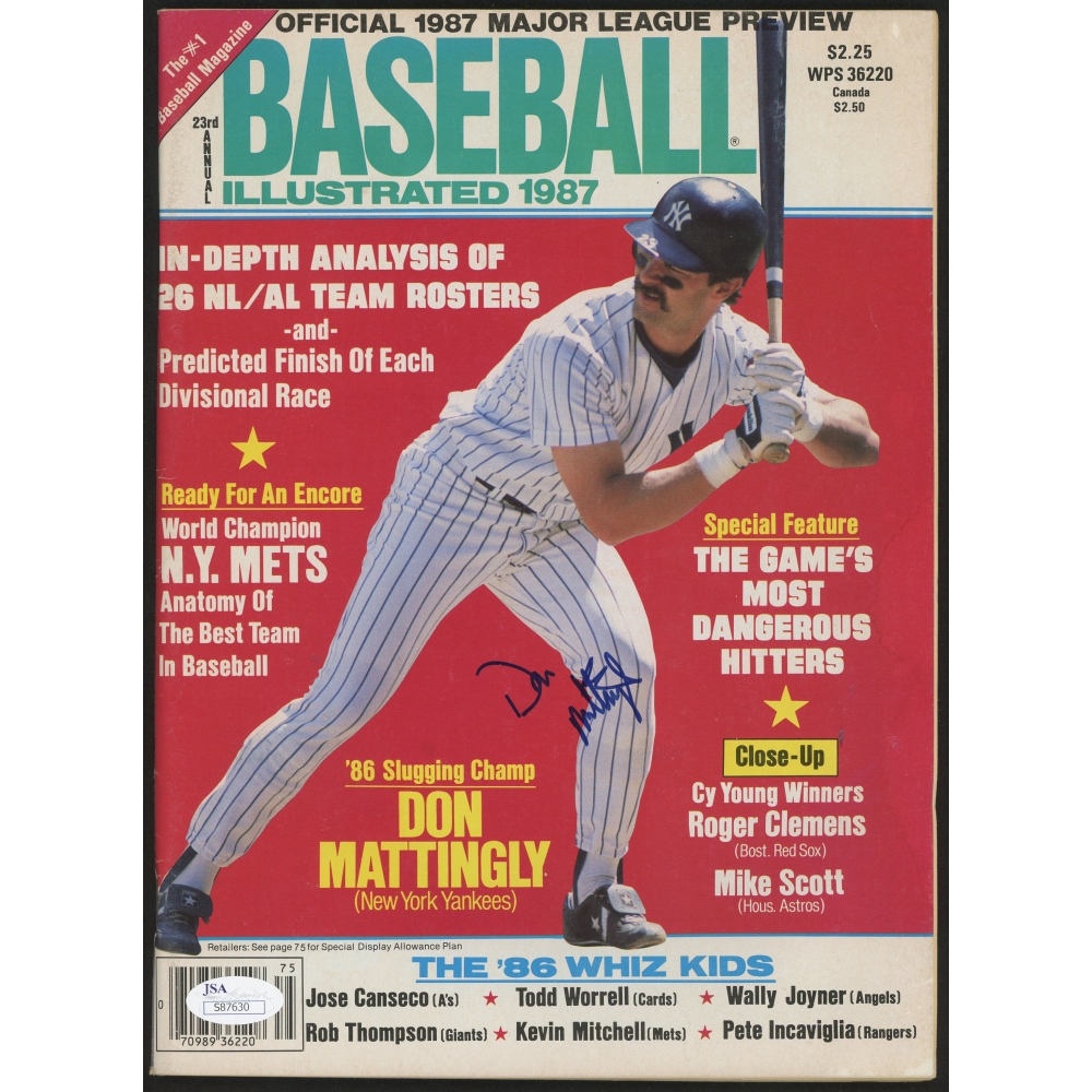 Don Mattingly Signed Baseball Illustrated Magazine (JSA COA) | Pristine