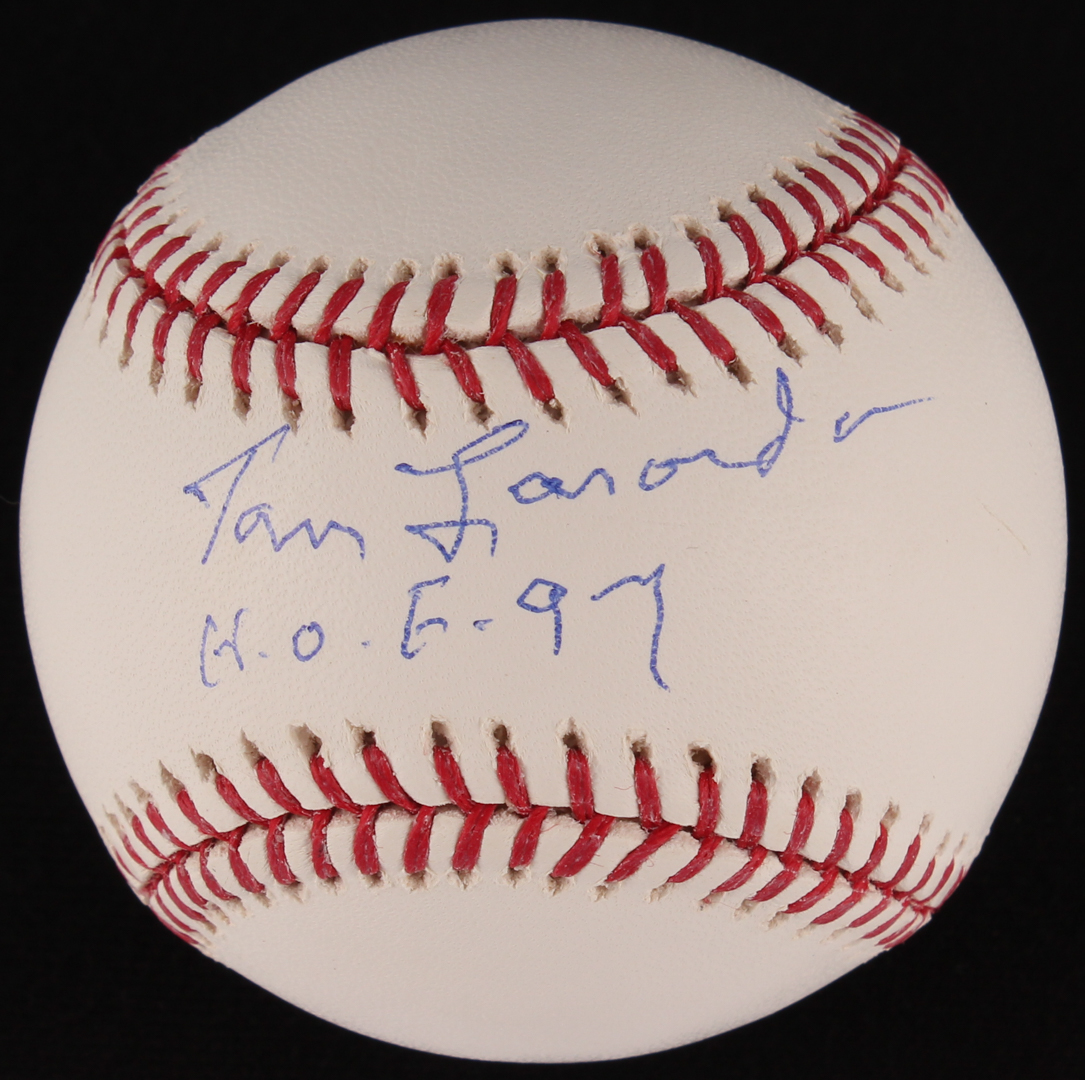 Tommy Lasorda Signed OML Baseball Inscribed "H.O.F. 97" (Autograph Reference COA) at PristineAuction.com Tommy Lasorda Signed OML Baseball Inscribed "H.O.F. 97" (Autograph Reference COA) at PristineAuction.com