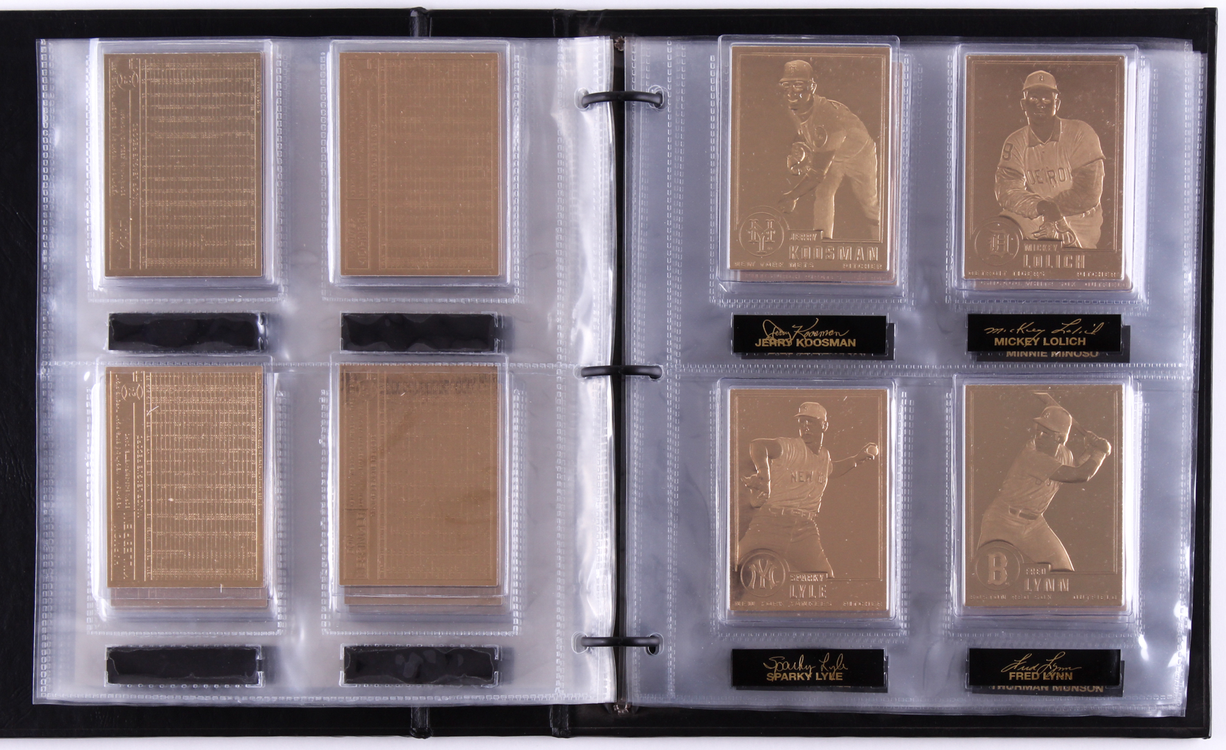 Series of (50) Danbury Mint 22kt Gold Baseball Cards with #33 Dizzy