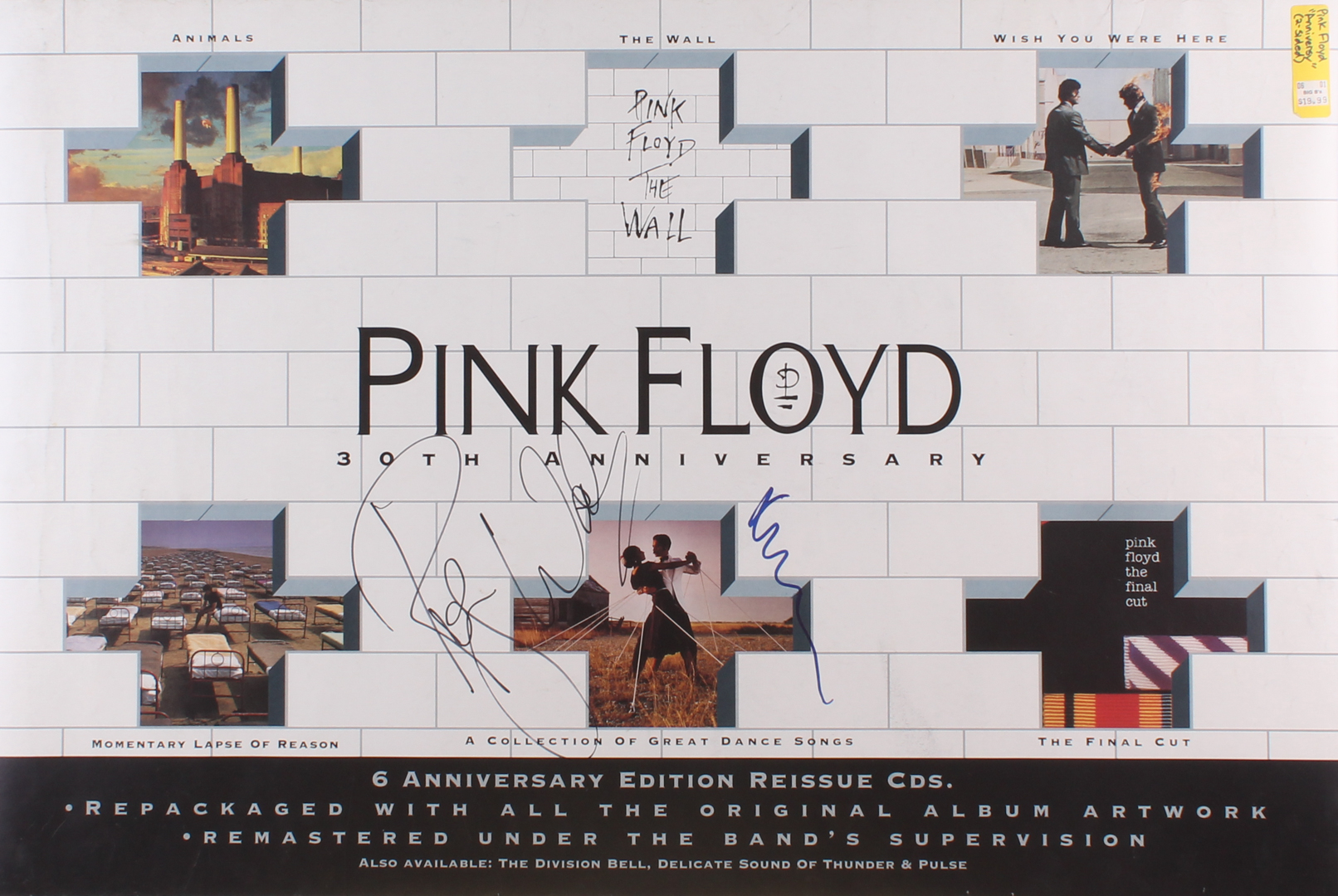 Roger Waters & Nick Mason Signed "Pink Floyd 30th Anniversary" 24x36 Poster (JSA LOA) at PristineAuction.com Roger Waters & Nick Mason Signed "Pink Floyd 30th Anniversary" 24x36 Poster (JSA LOA) at PristineAuction.com