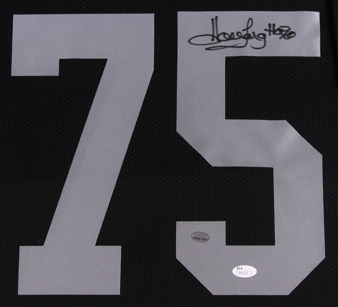 Howie Long Signed Raiders 35x43 Custom Framed Jersey (JSA COA & Long Hologram) at PristineAuction.com Howie Long Signed Raiders 35x43 Custom Framed Jersey (JSA COA & Long Hologram) at PristineAuction.com