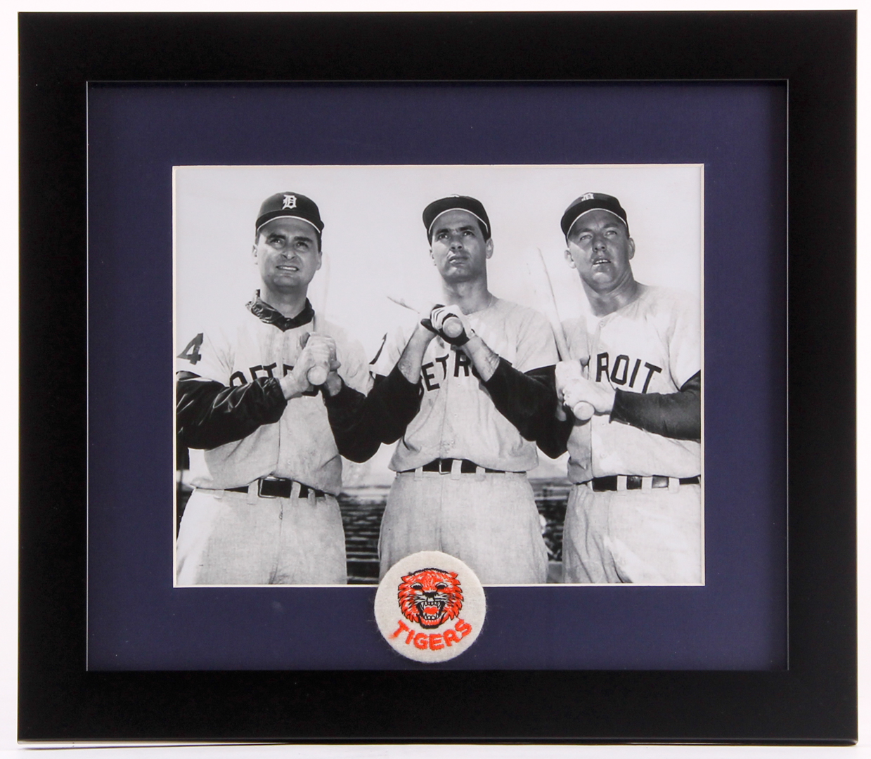 Charlie Maxwell, Rocky Colavito & Al Kaline Tigers 13x15 Custom Framed Photo Display with Tigers Patch at PristineAuction.com Charlie Maxwell, Rocky Colavito & Al Kaline Tigers 13x15 Custom Framed Photo Display with Tigers Patch at PristineAuction.com