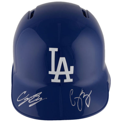 Cody Bellinger & Corey Seager Signed Dodgers Full-Size Batting Helmet (Fanatics Hologram & MLB Hologram) at PristineAuction.com Cody Bellinger & Corey Seager Signed Dodgers Full-Size Batting Helmet (Fanatics Hologram & MLB Hologram) at PristineAuction.com