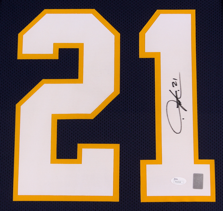 LaDainian Tomlinson Signed Chargers 35" x 43" Custom Framed Jersey (JSA COA & GTSM) at PristineAuction.com LaDainian Tomlinson Signed Chargers 35" x 43" Custom Framed Jersey (JSA COA & GTSM) at PristineAuction.com