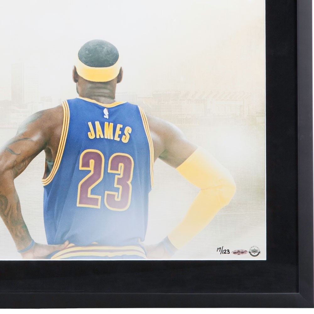 LeBron James Signed Cavaliers "My City" 24x42 Custom Framed Limited Edition Photo (UDA) at PristineAuction.com LeBron James Signed Cavaliers "My City" 24x42 Custom Framed Limited Edition Photo (UDA) at PristineAuction.com