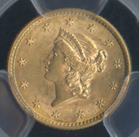 1853 $1 One Dollar Liberty Head Type 1 Gold Coin (PCGS MS 62) at PristineAuction.com 1853 $1 One Dollar Liberty Head Type 1 Gold Coin (PCGS MS 62) at PristineAuction.com