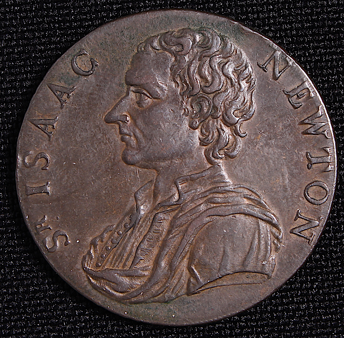 1793 Sir Isaac Newton Half-Penny Colonial Trade Token at PristineAuction.com 1793 Sir Isaac Newton Half-Penny Colonial Trade Token at PristineAuction.com