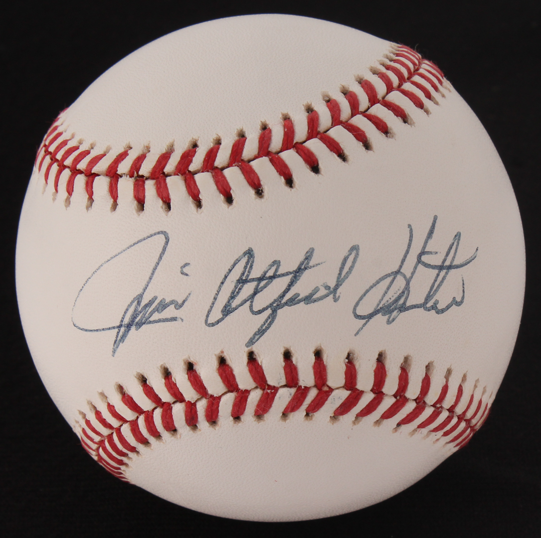 Jim "Catfish" Hunter Signed OL Baseball (JSA COA) at PristineAuction.com Jim "Catfish" Hunter Signed OL Baseball (JSA COA) at PristineAuction.com