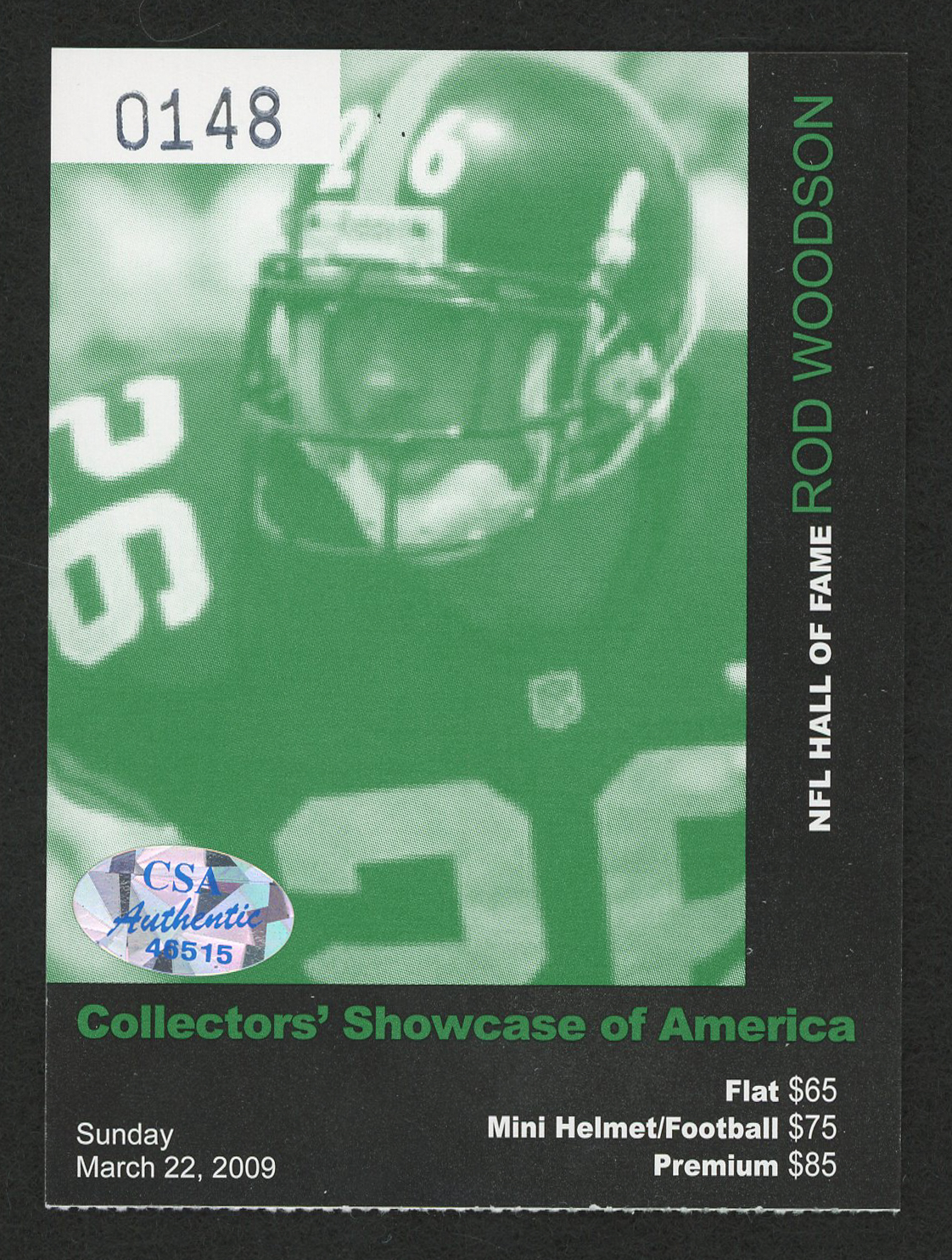 Rod Woodson Signed Steelers 8x10 Photo (CSA) at PristineAuction.com Rod Woodson Signed Steelers 8x10 Photo (CSA) at PristineAuction.com