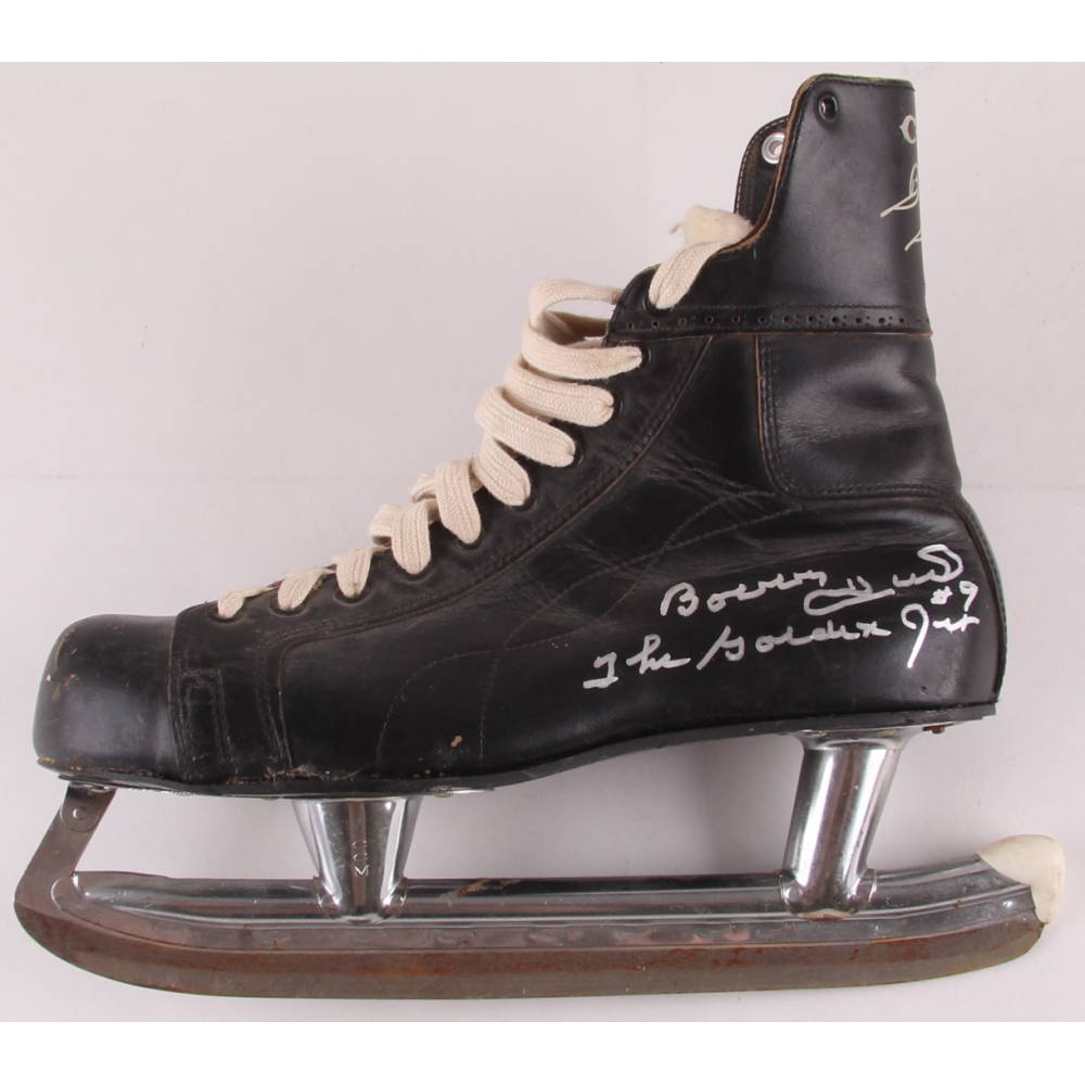Bobby Hull Signed 1960's CCM Ice Skate Inscribed "The Golden Jet
