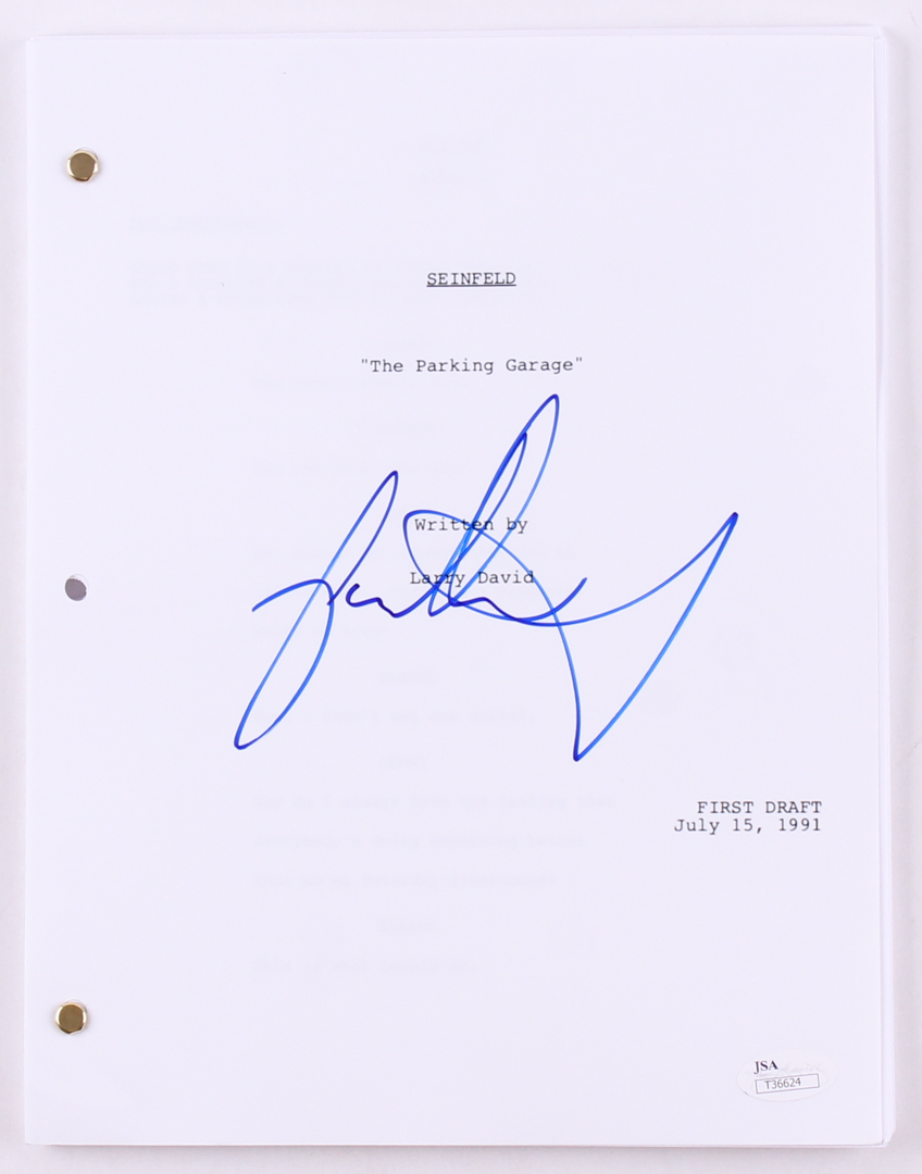 Jason Alexander Signed "Seinfeld: The Parking Garage" Full Episode Script (JSA COA) at PristineAuction.com Jason Alexander Signed "Seinfeld: The Parking Garage" Full Episode Script (JSA COA) at PristineAuction.com