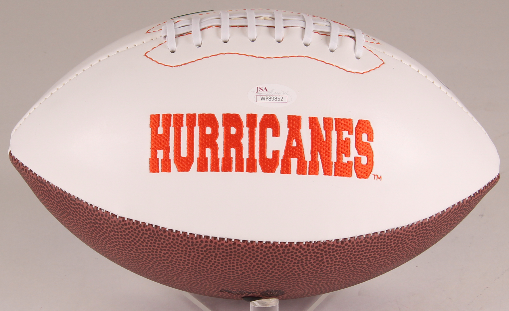 Warren Sapp Signed Miami Hurricanes Logo Football (JSA COA) at PristineAuction.com Warren Sapp Signed Miami Hurricanes Logo Football (JSA COA) at PristineAuction.com