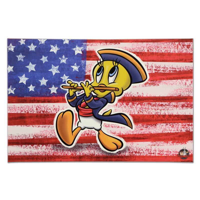 Looney Tunes "Patriotic Series: Tweety" Limited Edition 20x30 Giclee on Gallery Wrapped Canvas at PristineAuction.com Looney Tunes "Patriotic Series: Tweety" Limited Edition 20x30 Giclee on Gallery Wrapped Canvas at PristineAuction.com