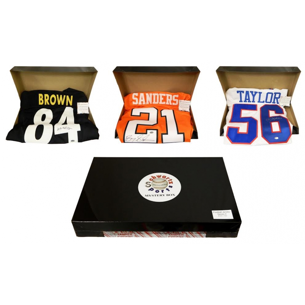 Schwartz Sports Football Superstar Signed Mystery Box Football Jersey