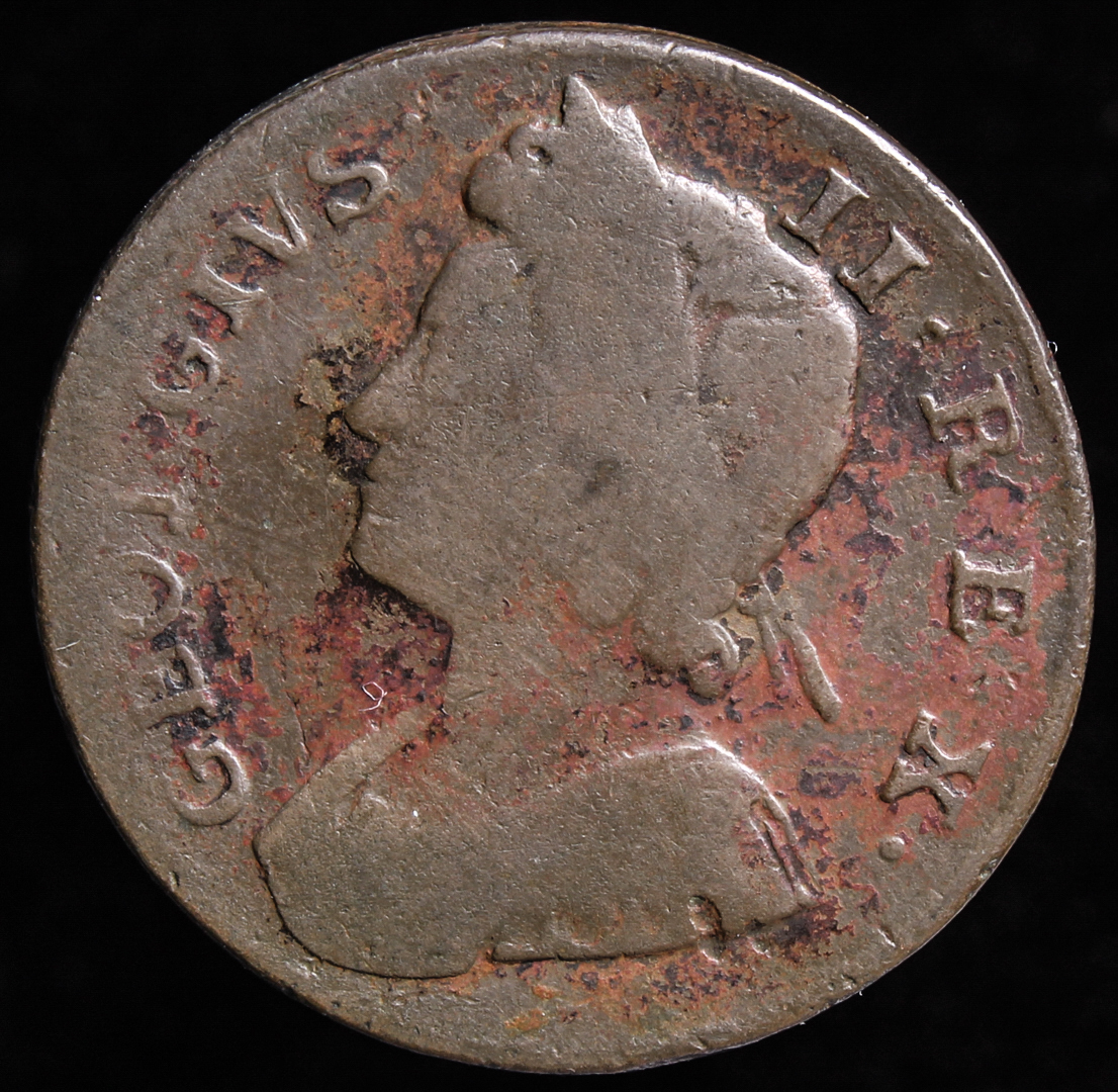 1738 GEORGIVS II REX. Colonial Half-Penny at PristineAuction.com 1738 GEORGIVS II REX. Colonial Half-Penny at PristineAuction.com