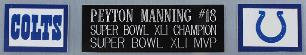 Peyton Manning Signed Colts 35" x 43" Custom Framed Jersey (Steiner COA) at PristineAuction.com Peyton Manning Signed Colts 35" x 43" Custom Framed Jersey (Steiner COA) at PristineAuction.com