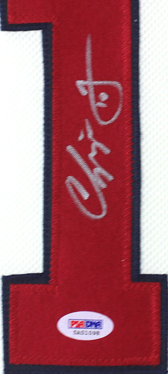 Chipper Jones Signed Braves 35" x 43" Custom Framed Jersey (PSA COA) at PristineAuction.com Chipper Jones Signed Braves 35" x 43" Custom Framed Jersey (PSA COA) at PristineAuction.com