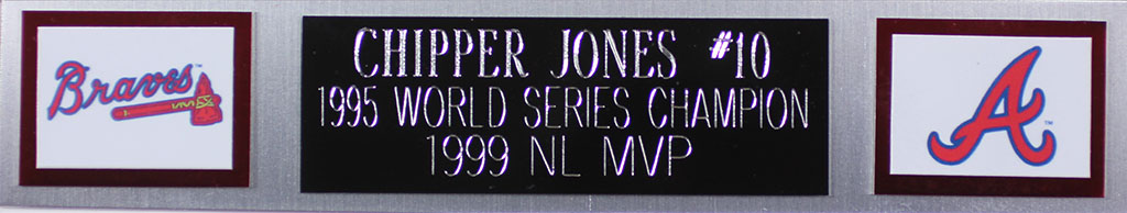 Chipper Jones Signed Braves 35" x 43" Custom Framed Jersey (PSA COA) at PristineAuction.com Chipper Jones Signed Braves 35" x 43" Custom Framed Jersey (PSA COA) at PristineAuction.com