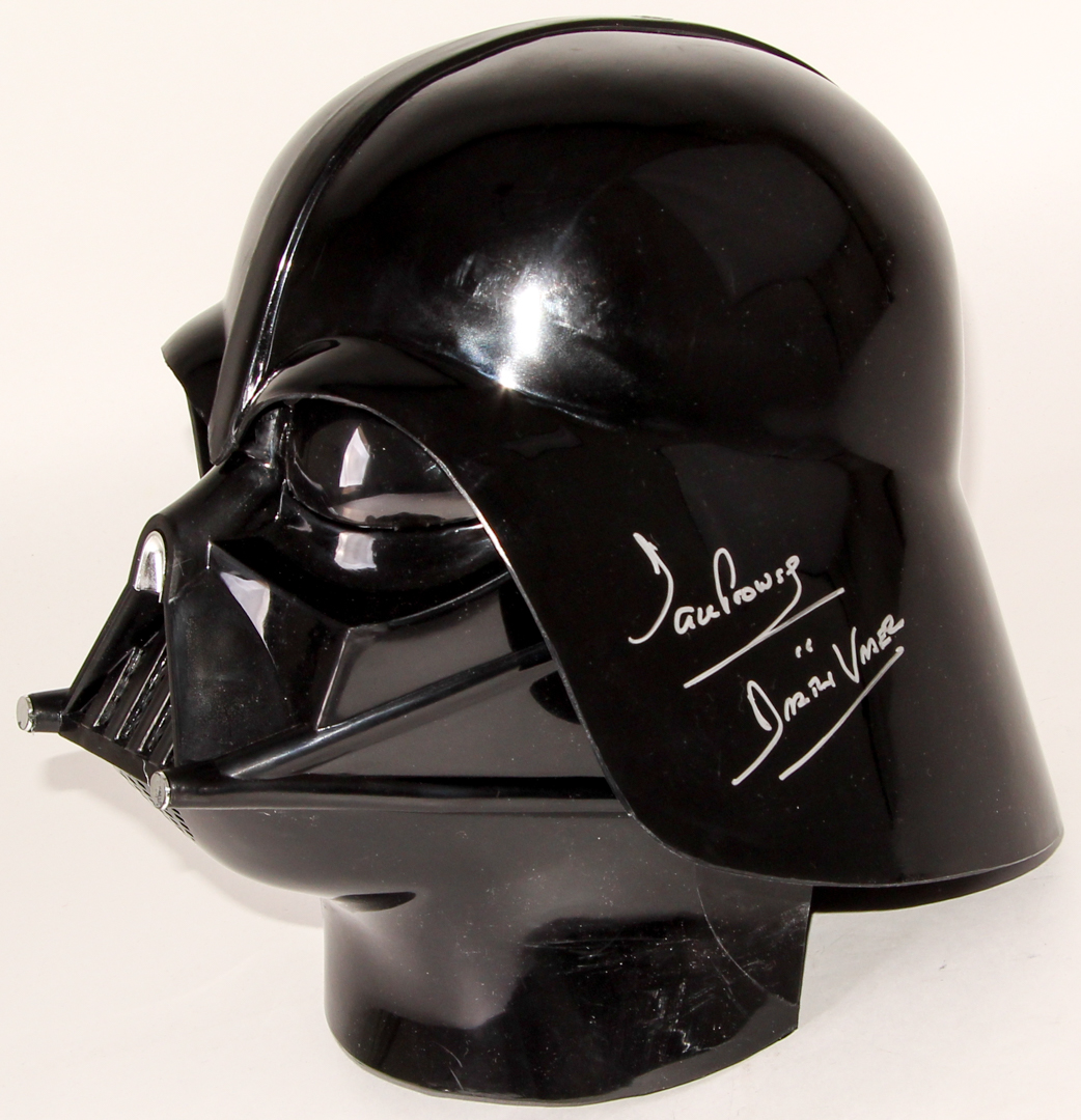 Dave Prowse Signed "Star Wars" Mask Inscribed "Darth Vader" (JSA COA) at PristineAuction.com Dave Prowse Signed "Star Wars" Mask Inscribed "Darth Vader" (JSA COA) at PristineAuction.com