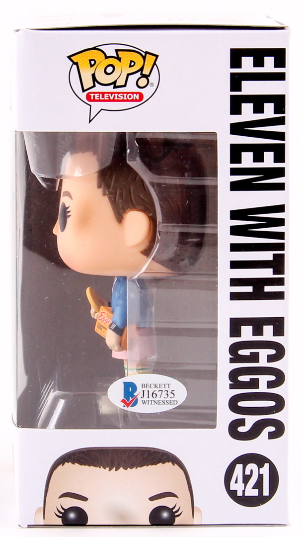 Millie Bobby Brown Signed Stranger Things "Eleven with Eggos" Funko Pop Figure Inscribed "011" (Beckett COA) at PristineAuction.com Millie Bobby Brown Signed Stranger Things "Eleven with Eggos" Funko Pop Figure Inscribed "011" (Beckett COA) at PristineAuction.com