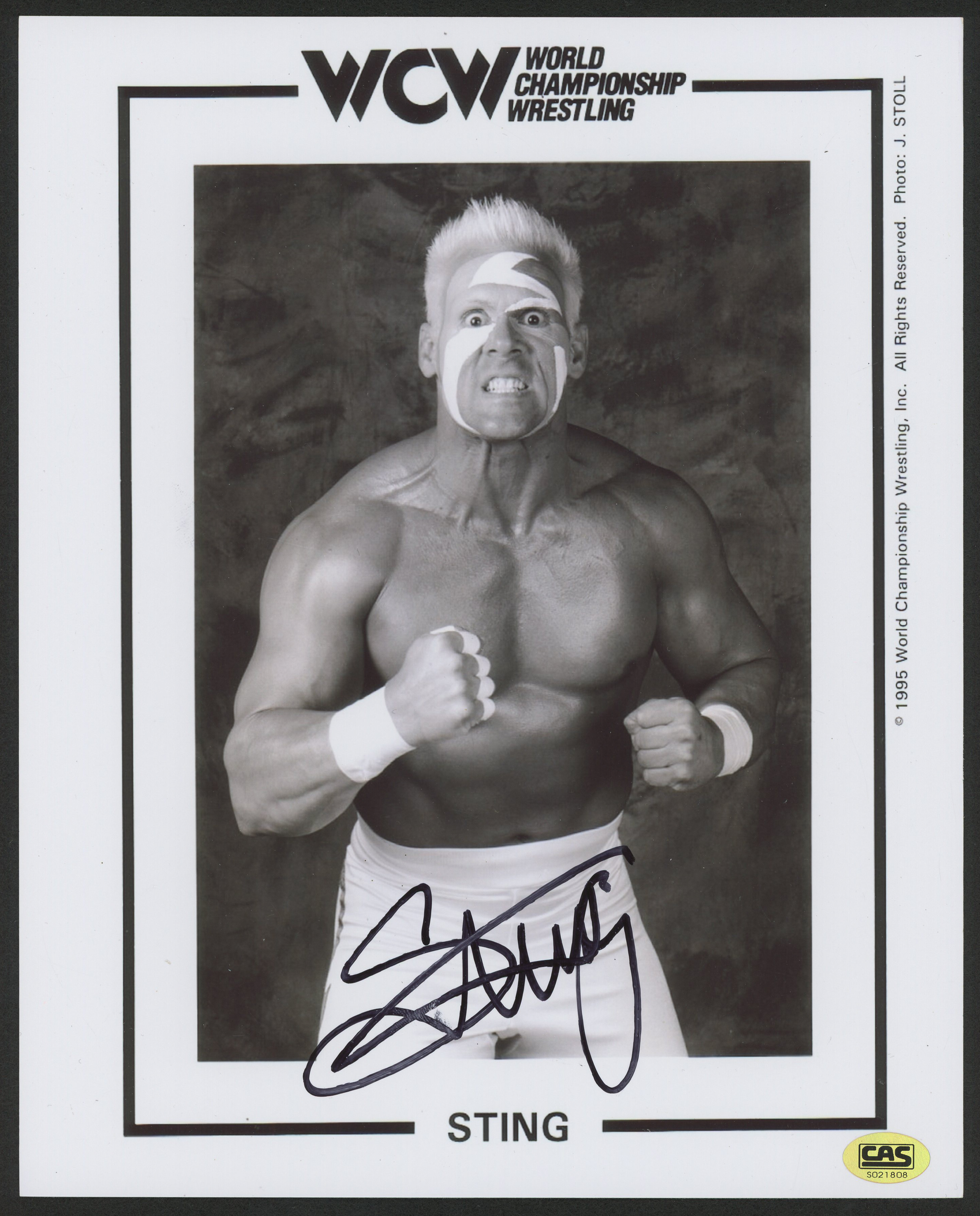 Steve "Sting" Borden Signed WCW 8x10 Photo (CAS COA) at PristineAuction.com Steve "Sting" Borden Signed WCW 8x10 Photo (CAS COA) at PristineAuction.com