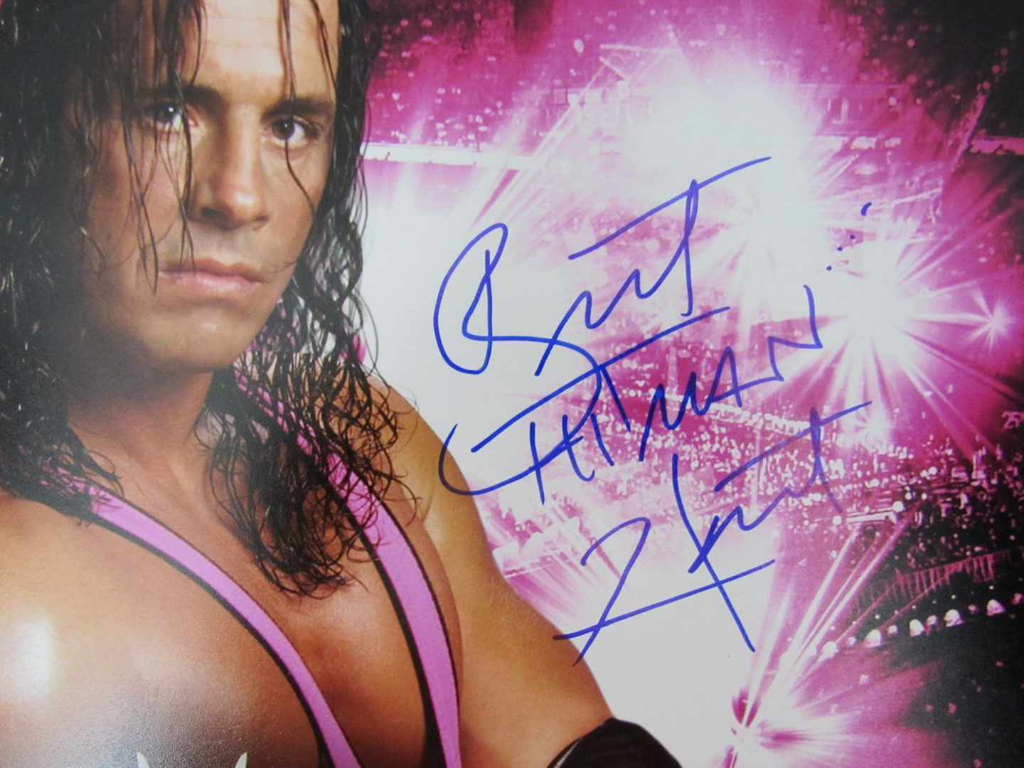 Bret "Hitman" Hart Signed WWE 16x20 Photo (JSA COA) at PristineAuction.com Bret "Hitman" Hart Signed WWE 16x20 Photo (JSA COA) at PristineAuction.com