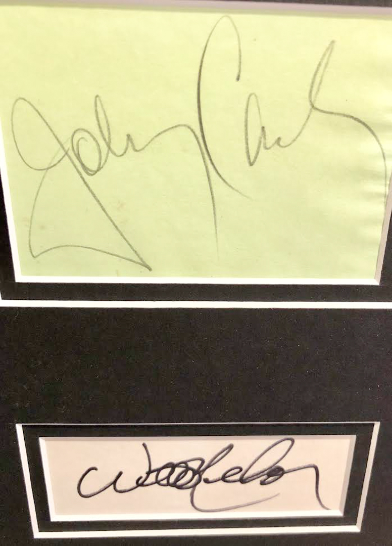 The Highwaymen Band-Signed 18x23 Custom Framed Display with (4) Signatures Including Johnny Cash, Willie Nelson, Waylon Jennings & Kris Kristofferson at PristineAuction.com The Highwaymen Band-Signed 18x23 Custom Framed Display with (4) Signatures Including Johnny Cash, Willie Nelson, Waylon Jennings & Kris Kristofferson at PristineAuction.com