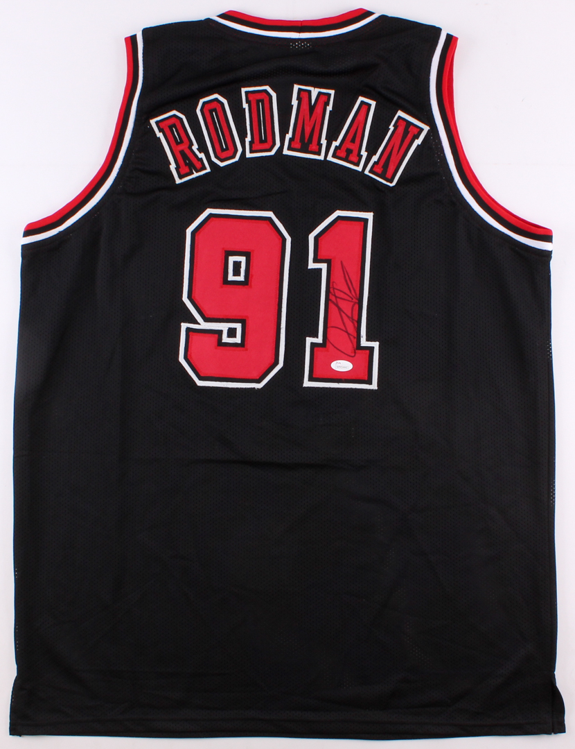 Dennis Rodman Signed Bulls Jersey (JSA COA) at PristineAuction.com Dennis Rodman Signed Bulls Jersey (JSA COA) at PristineAuction.com