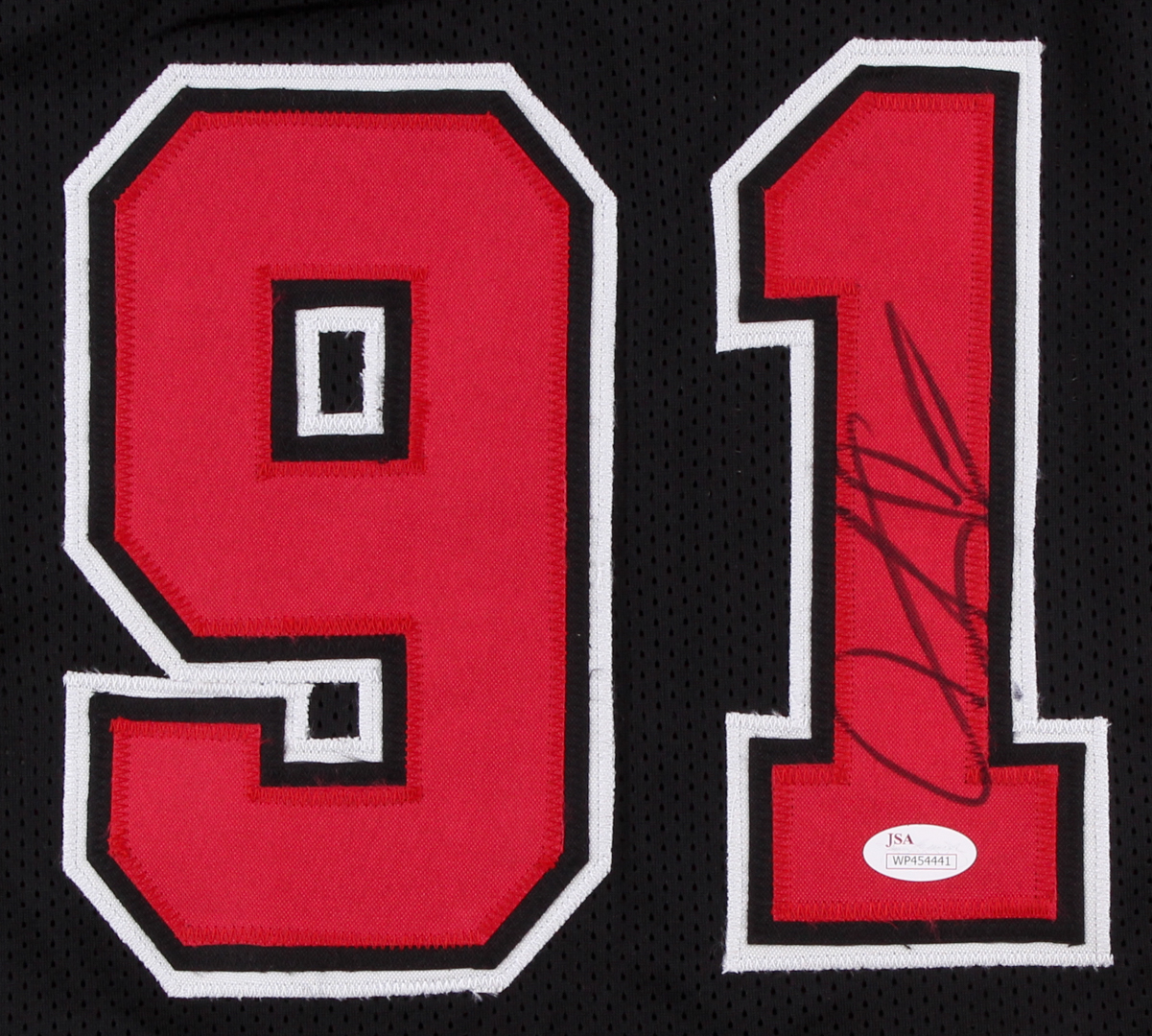 Dennis Rodman Signed Bulls Jersey (JSA COA) at PristineAuction.com Dennis Rodman Signed Bulls Jersey (JSA COA) at PristineAuction.com