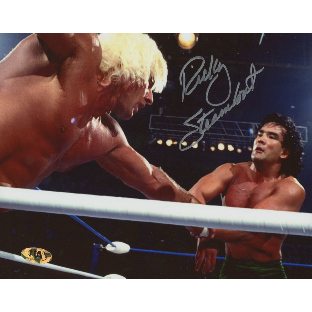Ricky Steamboat Signed 8x10 Photo (MAB) Pristine Auction