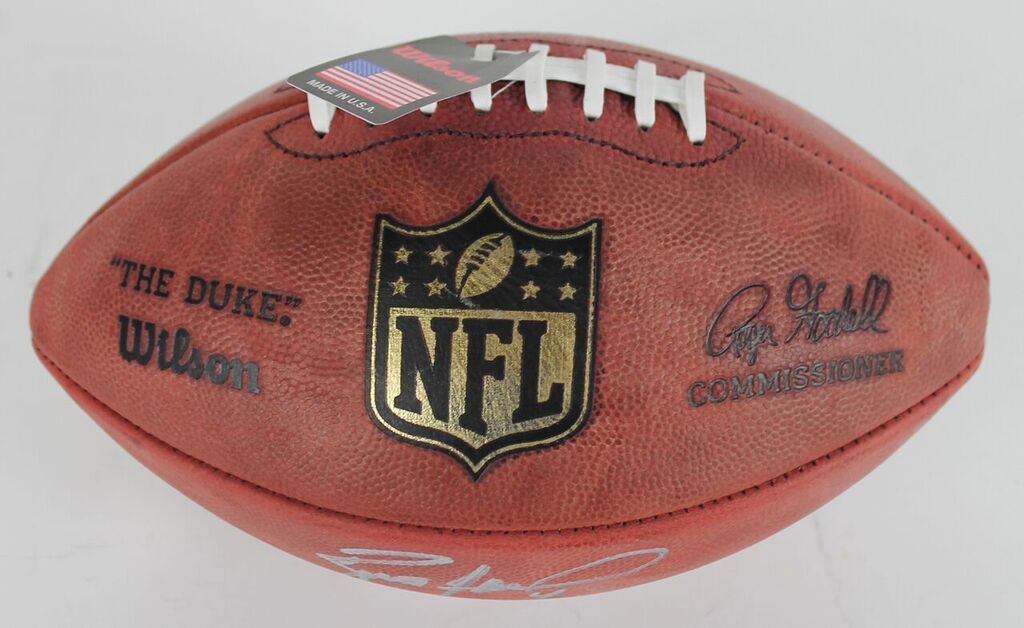 Brett Favre Signed Wilson Official NFL Game Ball Inscribed "95, 96, 97 MVP" (Favre COA) at PristineAuction.com Brett Favre Signed Wilson Official NFL Game Ball Inscribed "95, 96, 97 MVP" (Favre COA) at PristineAuction.com