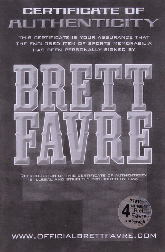 Brett Favre Signed Wilson Official NFL Game Ball Inscribed "95, 96, 97 MVP" (Favre COA) at PristineAuction.com Brett Favre Signed Wilson Official NFL Game Ball Inscribed "95, 96, 97 MVP" (Favre COA) at PristineAuction.com