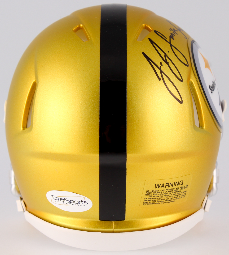 JuJu Smith-Schuster Signed Steelers Blaze Speed Mini-Helmet (TSE COA) at PristineAuction.com JuJu Smith-Schuster Signed Steelers Blaze Speed Mini-Helmet (TSE COA) at PristineAuction.com