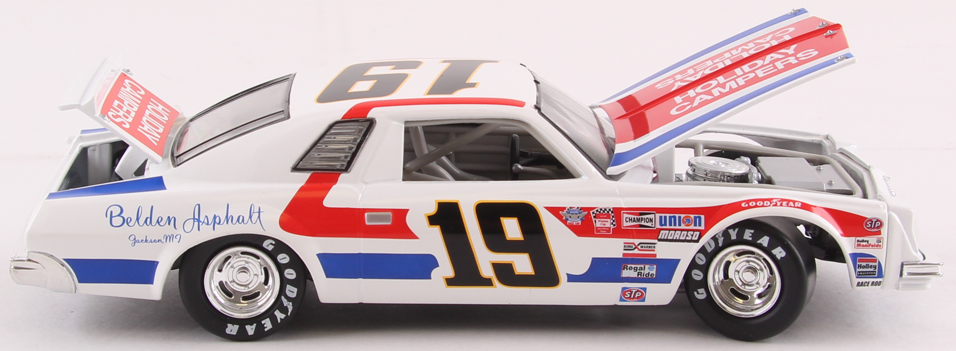 Dale Earnhardt LE NASCAR #19 Belden Asphalt 1977 Malibu 1:24 Scale Stock Car at PristineAuction.com Dale Earnhardt LE NASCAR #19 Belden Asphalt 1977 Malibu 1:24 Scale Stock Car at PristineAuction.com