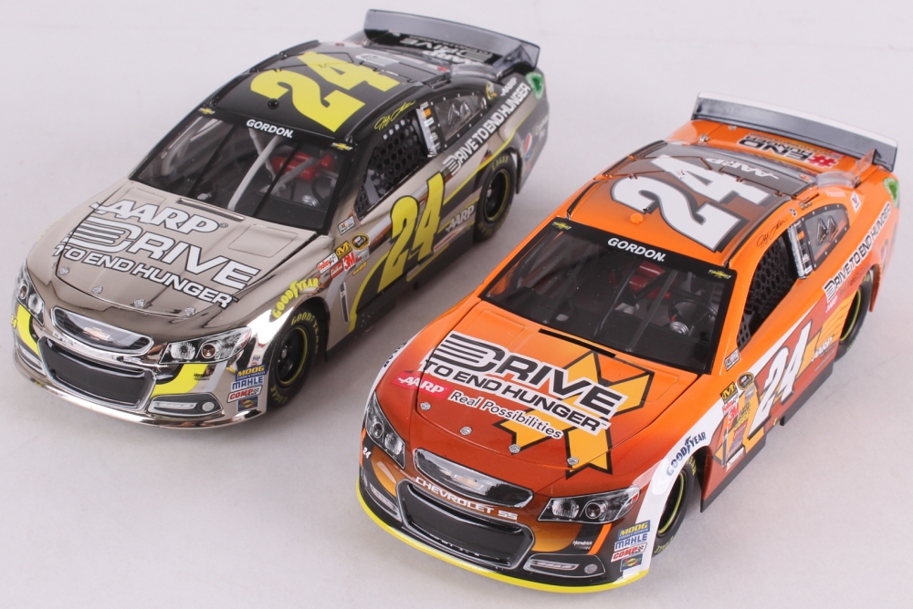 Lot of (2) 24 Jeff Gordon AARP Chevy SS 124 Diecast Cars with (1