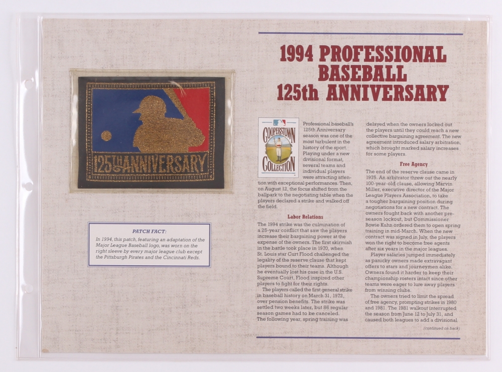 Official Cooperstown Collection 1904 Professional Baseball 125th