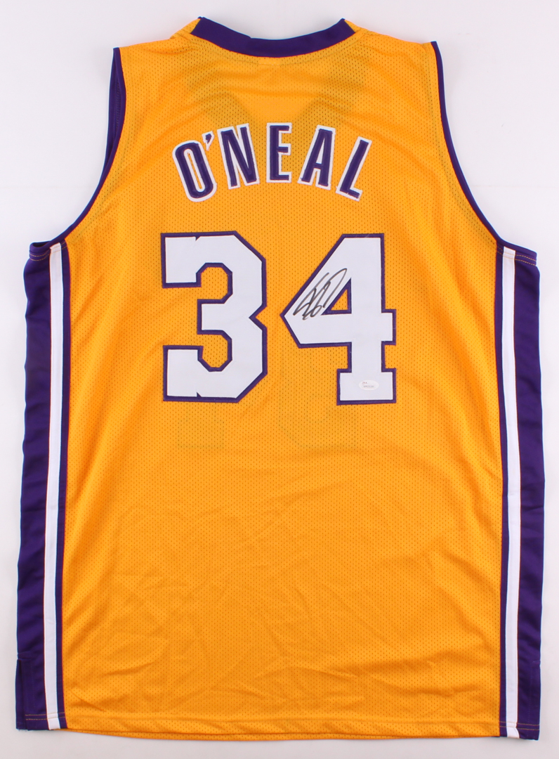Shaquille O'Neal Signed Lakers Jersey (JSA COA) at PristineAuction.com Shaquille O'Neal Signed Lakers Jersey (JSA COA) at PristineAuction.com