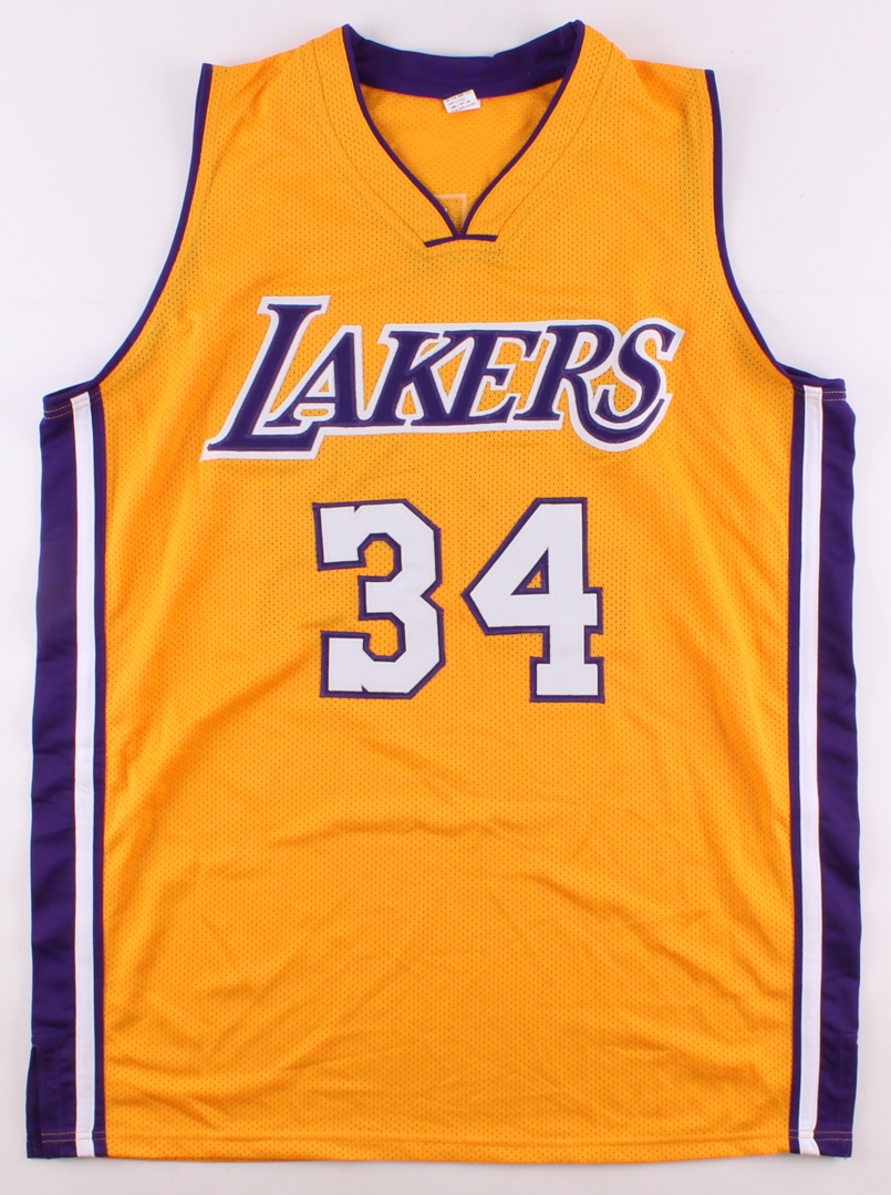 Shaquille O'Neal Signed Lakers Jersey (JSA COA) at PristineAuction.com Shaquille O'Neal Signed Lakers Jersey (JSA COA) at PristineAuction.com
