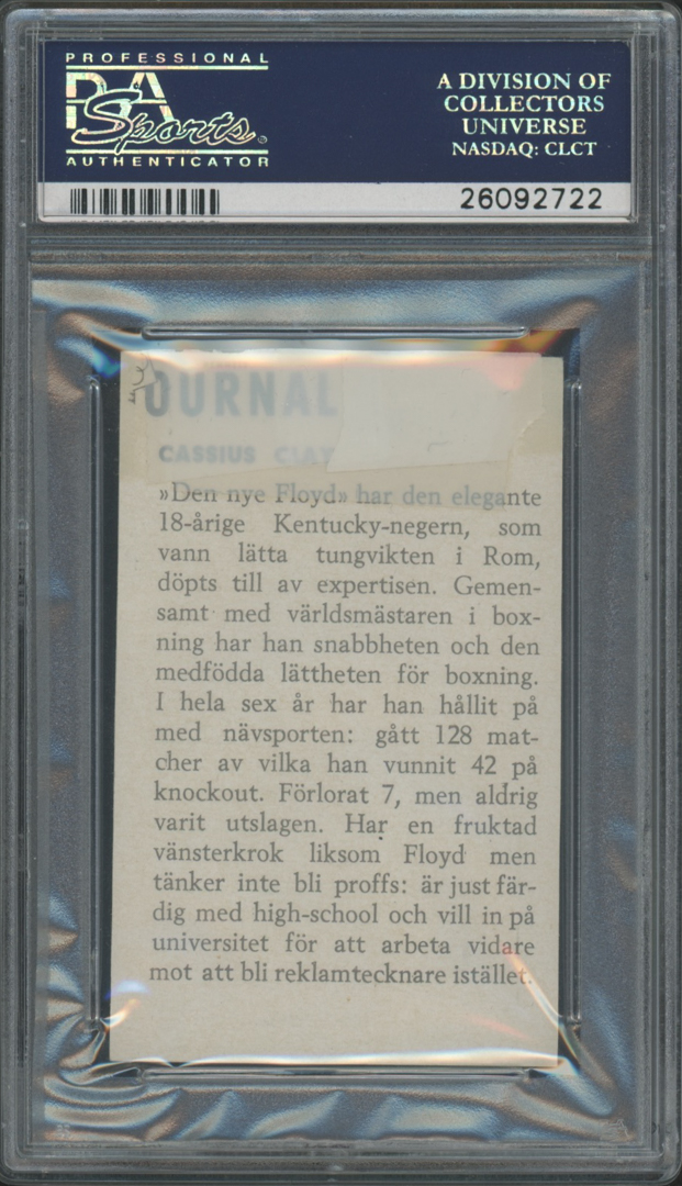 Cassius Clay "Muhammad Ali" Signed 1960 Hemmets Journal #23 RC (Autograph Graded 8) (PSA 1.5) at PristineAuction.com Cassius Clay "Muhammad Ali" Signed 1960 Hemmets Journal #23 RC (Autograph Graded 8) (PSA 1.5) at PristineAuction.com