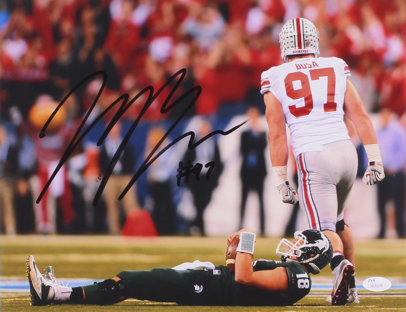 Joey Bosa Signed Ohio State Buckeyes 11x14 Photo (JSA COA) at PristineAuction.com Joey Bosa Signed Ohio State Buckeyes 11x14 Photo (JSA COA) at PristineAuction.com