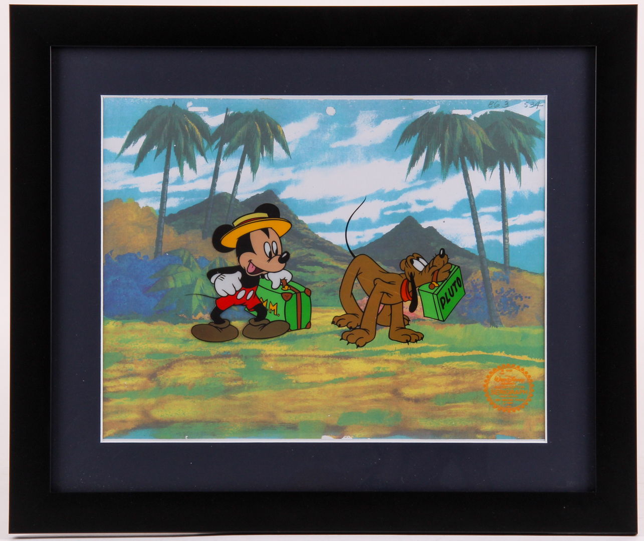 Mickey Mouse & Pluto "Mr. Mouse Takes a Trip" LE 16x19 Custom Framed Animation Serigraph Cel at PristineAuction.com Mickey Mouse & Pluto "Mr. Mouse Takes a Trip" LE 16x19 Custom Framed Animation Serigraph Cel at PristineAuction.com