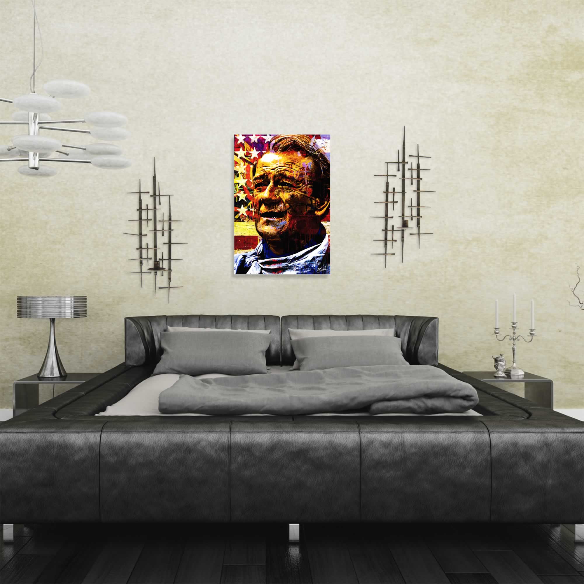 "John Wayne Faded Glory" 22x32 Contemporary Cowboy Pop Art, Ltd. Ed. Giclee on Glossy Acrylic by Mark Lewis at PristineAuction.com "John Wayne Faded Glory" 22x32 Contemporary Cowboy Pop Art, Ltd. Ed. Giclee on Glossy Acrylic by Mark Lewis at PristineAuction.com