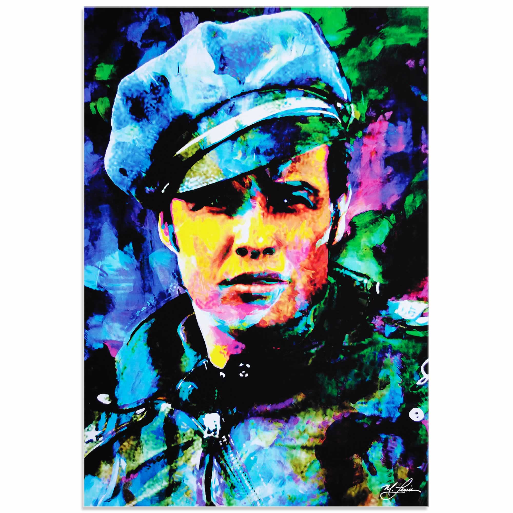 "Marlon Brando Whadda Ya Got" 22x32 Contemporary Hollywood Pop Art, Ltd. Ed. Giclee on Glossy Acrylic by Mark Lewis at PristineAuction.com "Marlon Brando Whadda Ya Got" 22x32 Contemporary Hollywood Pop Art, Ltd. Ed. Giclee on Glossy Acrylic by Mark Lewis at PristineAuction.com