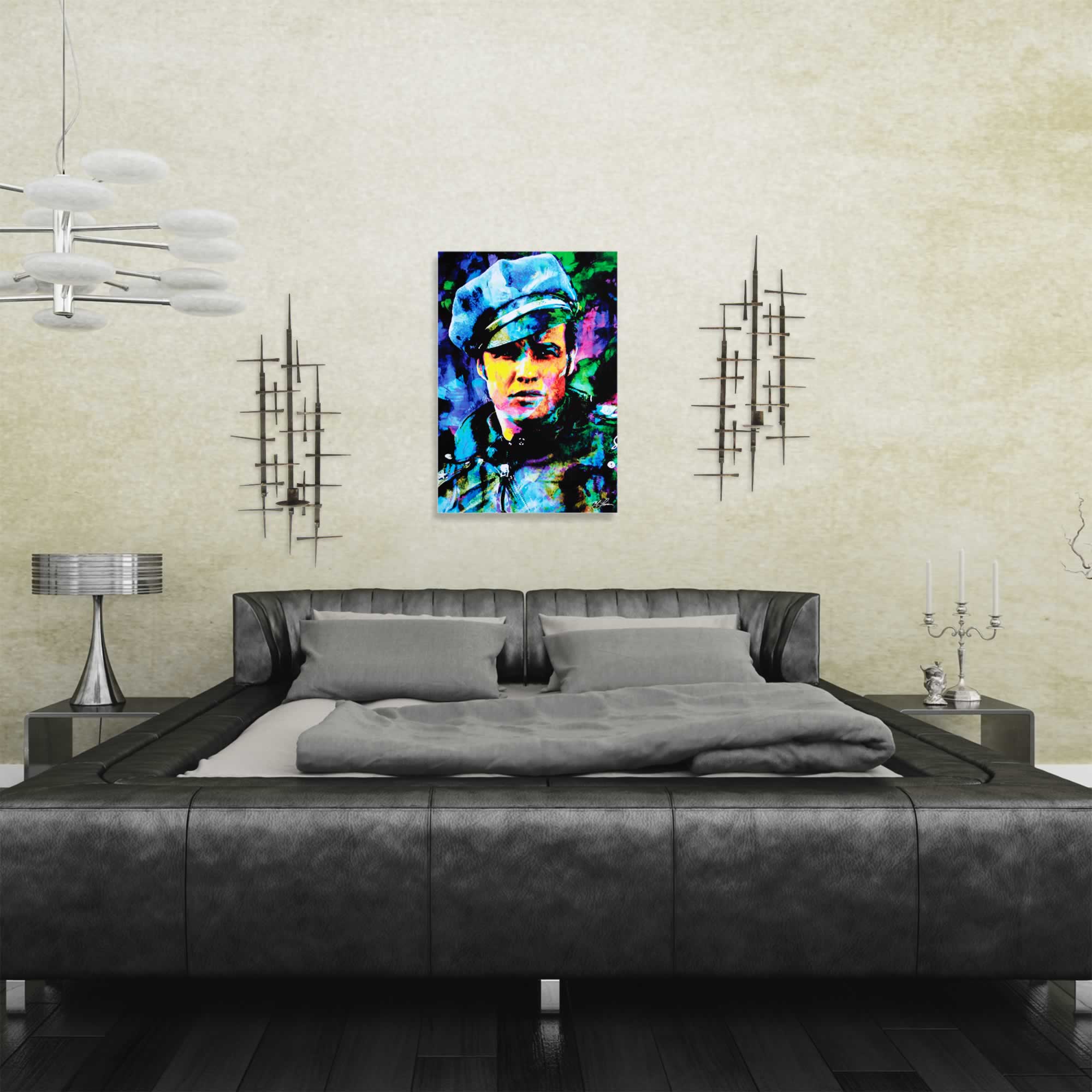 "Marlon Brando Whadda Ya Got" 22x32 Contemporary Hollywood Pop Art, Ltd. Ed. Giclee on Glossy Acrylic by Mark Lewis at PristineAuction.com "Marlon Brando Whadda Ya Got" 22x32 Contemporary Hollywood Pop Art, Ltd. Ed. Giclee on Glossy Acrylic by Mark Lewis at PristineAuction.com