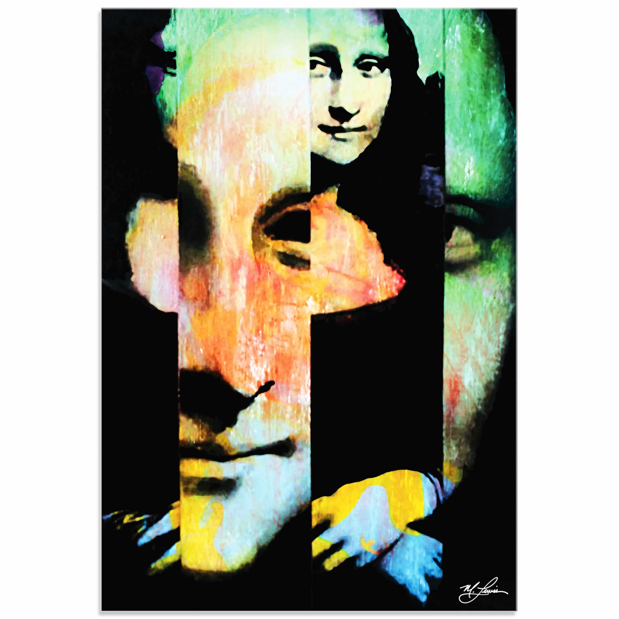 "Mona Lisa Noble Purity" 22x32 Contemporary Iconic Pop Art, Ltd. Ed. Giclee on Glossy Acrylic by Mark Lewis at PristineAuction.com "Mona Lisa Noble Purity" 22x32 Contemporary Iconic Pop Art, Ltd. Ed. Giclee on Glossy Acrylic by Mark Lewis at PristineAuction.com