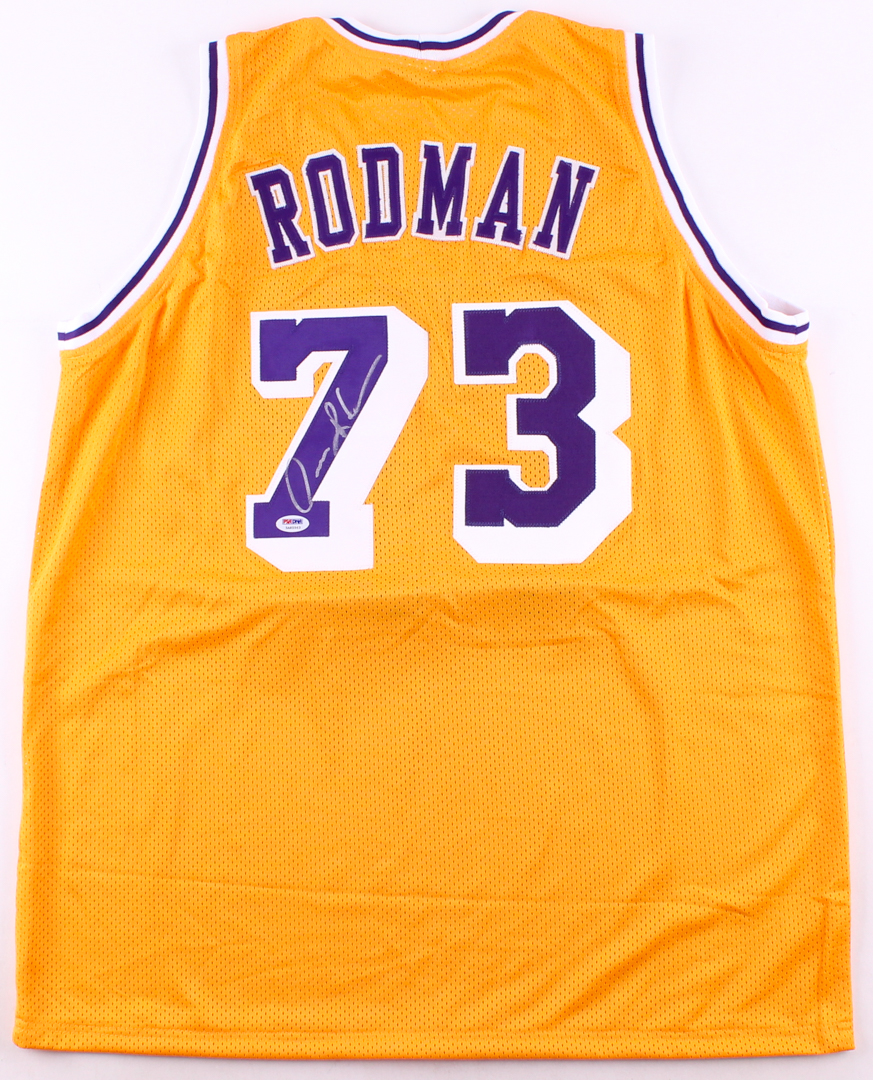 Dennis Rodman Signed Lakers Jersey (PSA COA) at PristineAuction.com Dennis Rodman Signed Lakers Jersey (PSA COA) at PristineAuction.com
