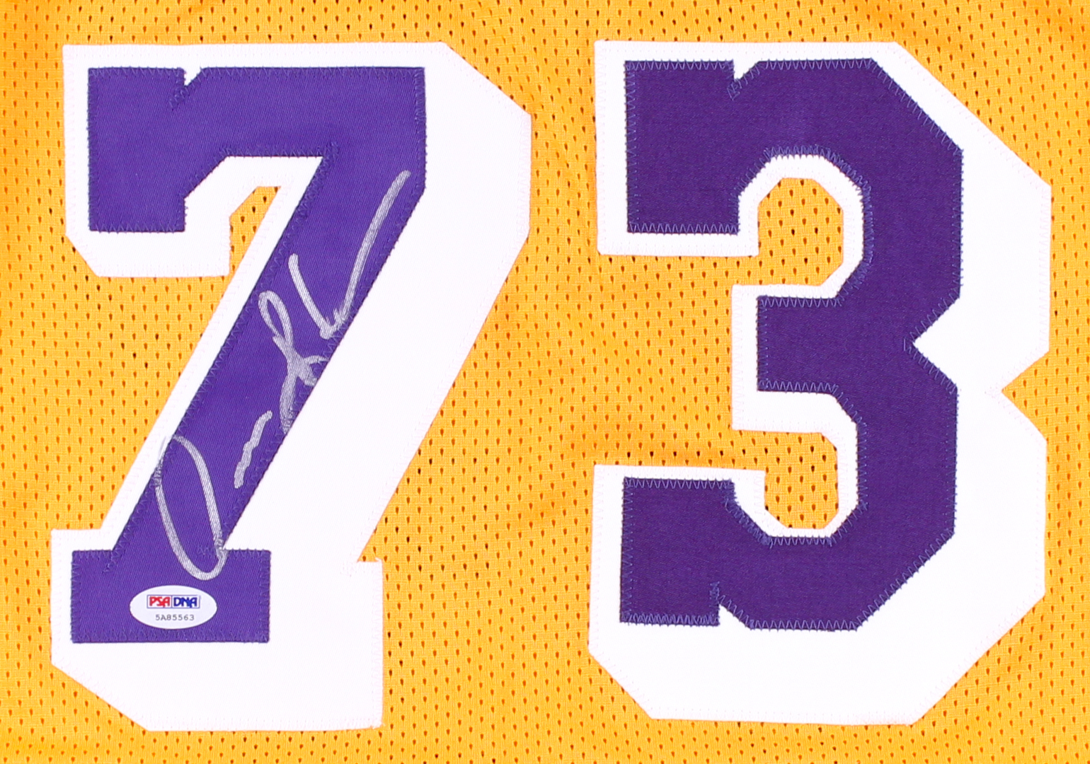 Dennis Rodman Signed Lakers Jersey (PSA COA) at PristineAuction.com Dennis Rodman Signed Lakers Jersey (PSA COA) at PristineAuction.com